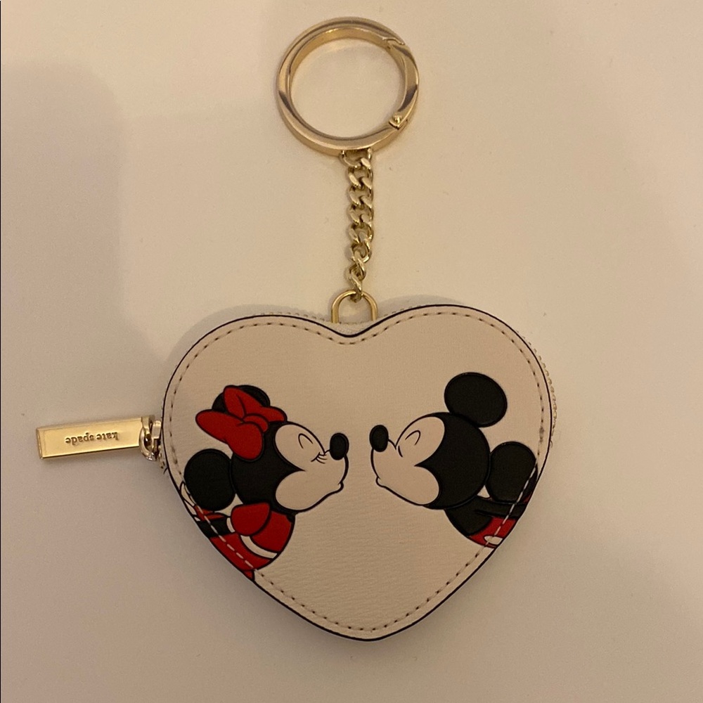Kate Spade Mickey Minnie Heart-Shaped Disney bag charm